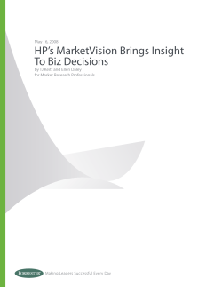 HP`s MarketVision Brings Insight To Biz Decisions