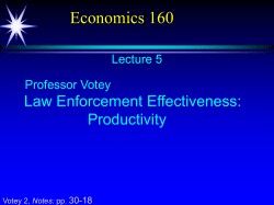 Economics 160 Lecture 3 Professor Votey Law