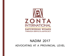 Advocating at the Provincial Level