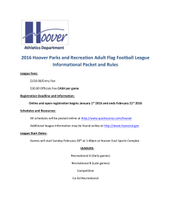 7/28/16 11:42 AM 2016 Adult Flag Football Rules