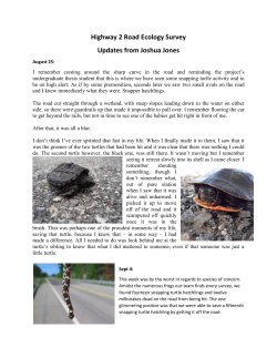 Highway 2 Road Ecology Survey Updates from Joshua Jones