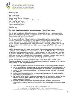 sfg - Schizophrenia Society of Ontario