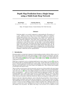 Depth Map Prediction from a Single Image using a Multi