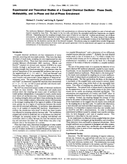Experimental and Theoretical Studies of a Coupled Chemical