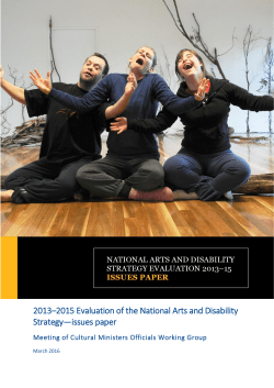 National Arts and Disability Strategy Evaluation