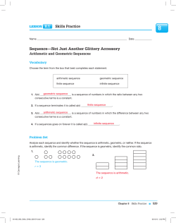 Sequence—Not Just Another Glittery Accessory