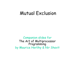 Art of Multiprocessor Programming