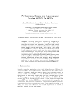 Performance, Design, and Autotuning of Batched GEMM for GPUs
