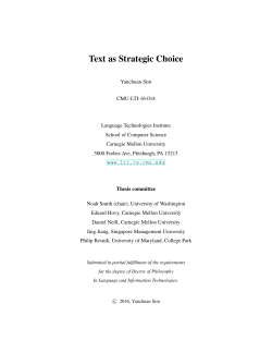 Text as Strategic Choice
