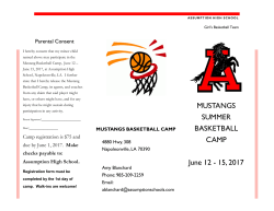 MUSTANGS SUMMER BASKETBALL CAMP June 12
