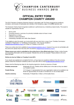 official entry form - champion canterbury business awards