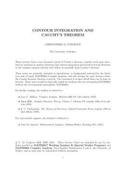 contour integration and cauchy`s theorem