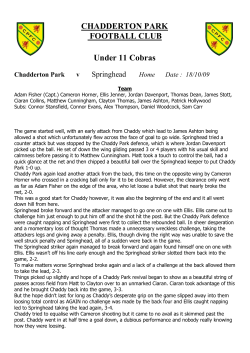 18 Oct - Chadderton Park FC