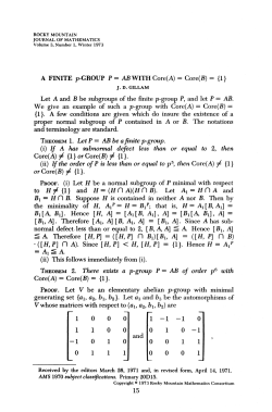 Let A and B be subgroups of the finite p-group P