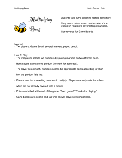 Multipyling Bees Math Games 5-8