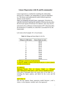Linear Regression with R and R