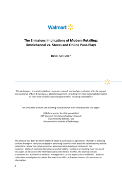 The Emissions Implications of Modern Retailing
