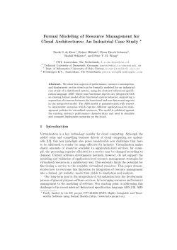 Formal Modeling of Resource Management for