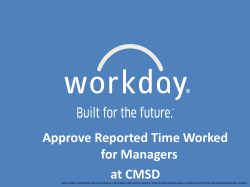 Approve Reported Time - Cleveland Metropolitan School District