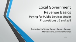 Proposition 26 - California State Association of County Auditors