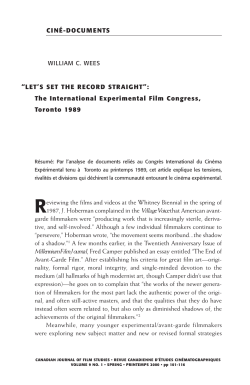 PDF: Cin&eacute;document: "Let`s Set the Record Straight": The