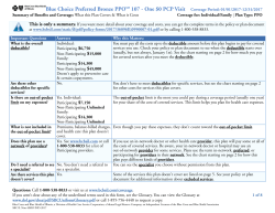 Summary of Benefits - Blue Cross and Blue Shield of Illinois