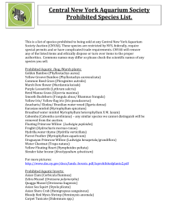 Prohbited-speices-CNYAS - Central New York Aquarium Society
