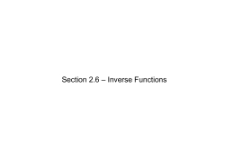 Inverse Functions - ICTM Math Contest