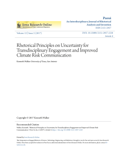 Rhetorical Principles on Uncertainty for Transdisciplinary