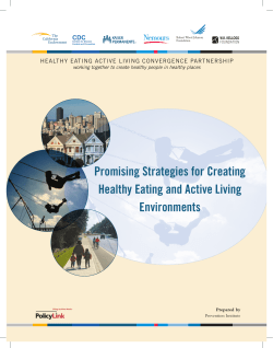 Promising Strategies for Creating Healthy Eating and Active Living