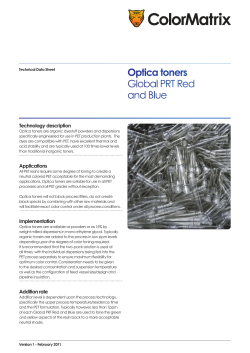 Optica toners Global PRT Red and Blue