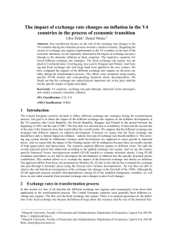 The impact of exchange rate changes on inflation in the V4