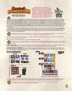 GAME COMPONENTS SETUP