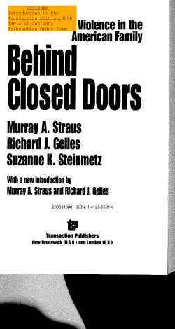 Behind closed doors: Violence