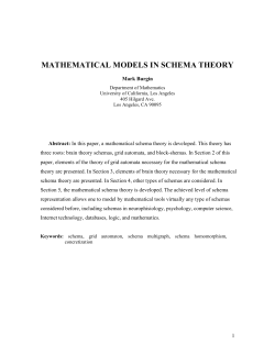 mathematical models in schema theory