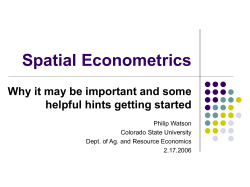 Spatial Econometrics