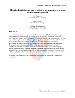 Theorization of the open source software phenomenon: a complex