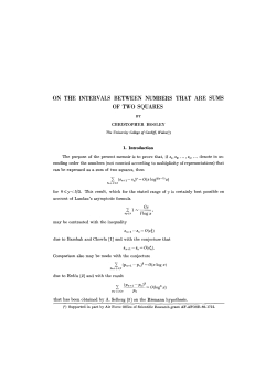 On the intervals between numbers that are sums of two squares