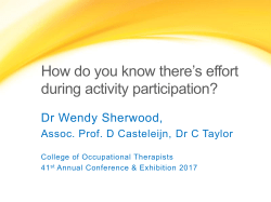 activity participation - COT Annual Conference