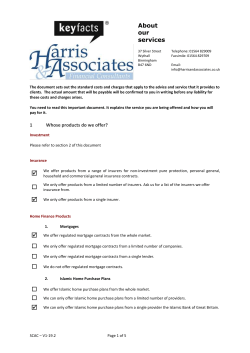 About our services and costs - Harris and Associates Mortgages