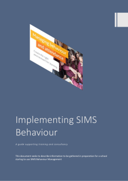 Implementing SIMS Behaviour