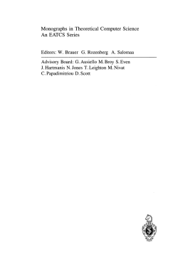 Monographs in Theoretical Computer Science