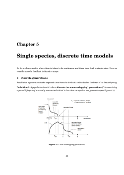Single species, discrete time models