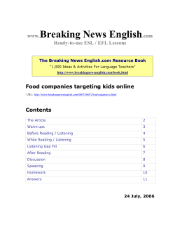 Food companies targeting kids online