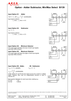 Option - Adder Subtractor, Min/Max Select SI139