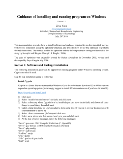 Optimizer instructions - Kawajiri Research Group