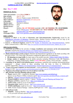 curriculum vitae (resume)