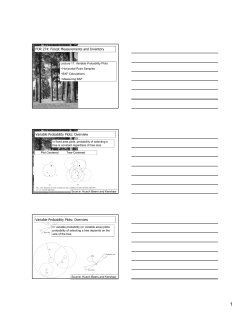 FOR 274: Forest Measurements and Inventory Variable Probability