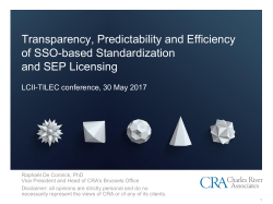 Raphael DE CONINCK, Transparency, Predictability, and Efficiency