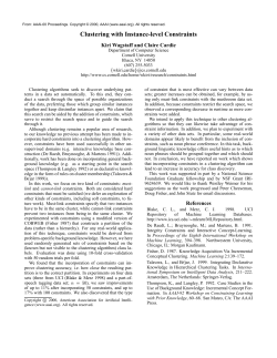 Clustering with Instance-Level Constraints